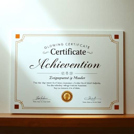 Un certificado de finalización del curso de Oratoria Lumina, otorgado a un estudiante destacado.