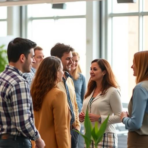 Un grupo de personas trabajando en habilidades de comunicación